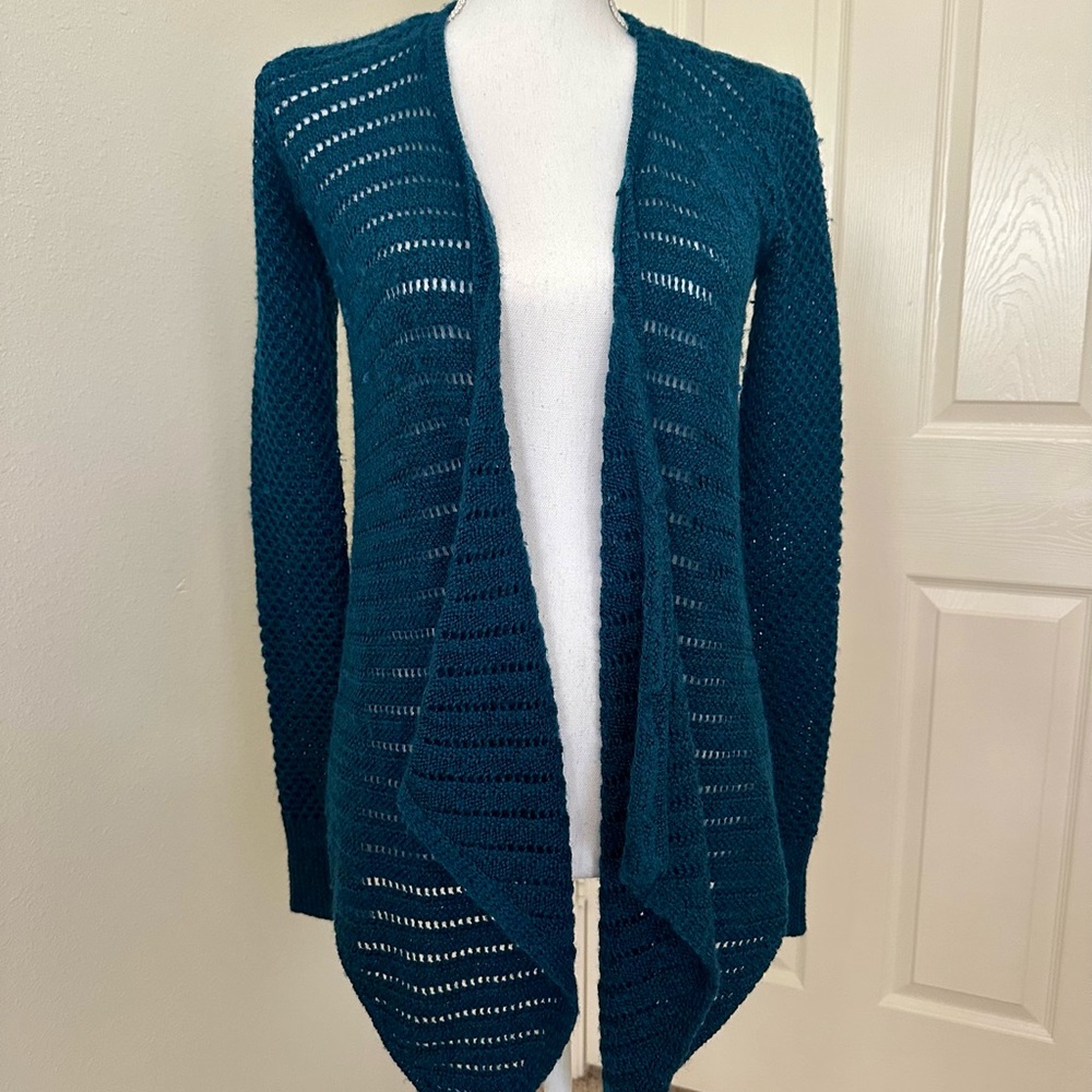 American Eagle Outfitters Teal Cardigan Sweater